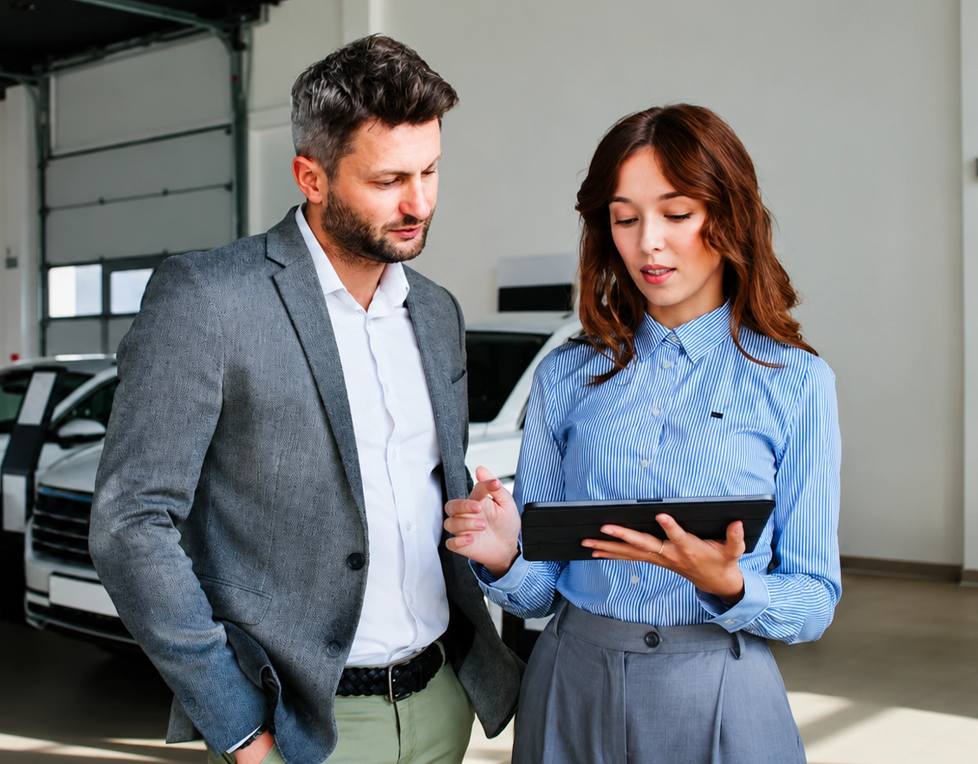Financing consultation at a dealership